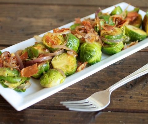 BRUSSEL SPROUTS WITH PROSCIUTTO